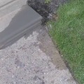 How are damaged concrete steps repaired?